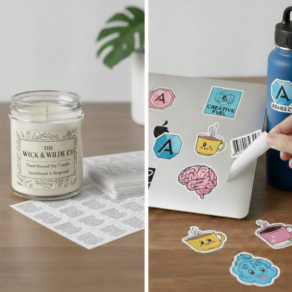 Vs Sticker Rwcing Labels vs Stickers: What's the Difference – Adheezy