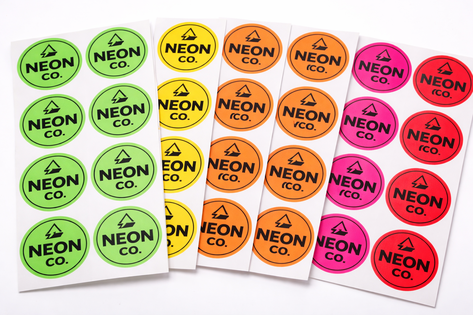 Fluorescent / Neon Stickers & Labels